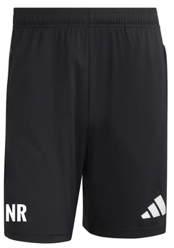 Schwarze Sporthose mit Adidas-Logo und Initialen NR.