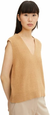 TOM TAILOR Knit Sleeveless női pulóver V-nyakú