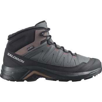 Šedá zimní treková obuv Salomon s membránou ClimaSalomon Waterproof.