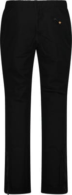 Schwarze Hose mit elastischem Bund und Reißverschlüssen an den Knöcheln. Schwarze Hose mit elastischem Bund und Reißverschlüssen an den Knöcheln.