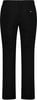 Schwarze Hose mit elastischem Bund und Reißverschlüssen an den Knöcheln.