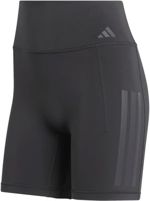 Schwarze Adidas Damenshorts mit Logo und Streifen. Schwarze Adidas Damenshorts mit Logo und Streifen.