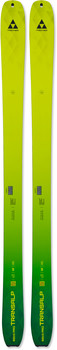 Fischer Transalp PRO 98cm Skier in leuchtendem Grün mit schwarzem Logo.