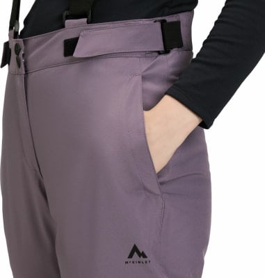 Damen-Skihose in Lila mit McKinley-Logo und Tasche. Damen-Skihose in Lila mit McKinley-Logo und Tasche.