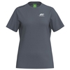 Graues Damen-T-Shirt mit ATC-Logo und Erima-Schriftzug auf der Schulter.