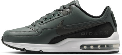 Dunkelgrüner Herrenschuh von Nike Air Max mit schwarzen Details und weißer Sohle.