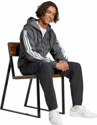 adidas M 3S FL FZ HD Sweatjacke mit Kapuze adidas M 3S FL FZ HD Sweatjacke mit Kapuze