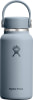 Blaue Hydro Flask Flasche mit Griff und Logo.
