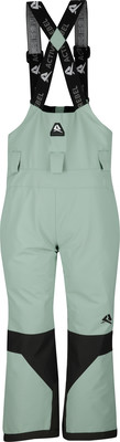 Kinder-Skihose mit Latz in Hellgrün mit schwarzen Details. Kinder-Skihose mit Latz in Hellgrün mit schwarzen Details.