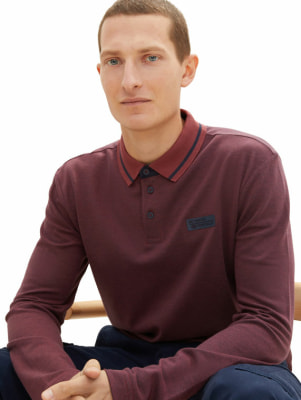 Tom Tailor TOM TAILOR Basic Polo férfi póló hosszú ujjú
