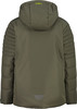 Grüne Kapuzenjacke mit gesteppten Ärmeln und CMP-Logo auf der Kapuze.