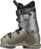 Grauer Tecnica Skischuh mit schwarzem Riemen und Schnallen.