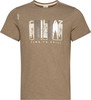 Braunes T-Shirt mit Bergmotiv und Aufdruck TIME TO CHILL.