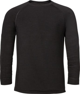 Schwarzes Langarmshirt mit Rundhalsausschnitt und Raglanärmeln. Schwarzes Langarmshirt mit Rundhalsausschnitt und Raglanärmeln.
