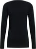 Schwarzes Langarmshirt mit feinem Muster.