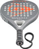 Grauer Dunlop Nanomax Pro Schläger mit orangefarbenem Logo und Trageschlaufe.