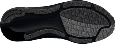 Schwarze Laufschuhsohle mit Storm-Tread-Muster für bessere Traktion.