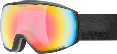 Uvex Skibrille mit farbiger Spiegellinse und Logo.