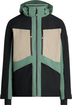 Grüne McKinley Herren-Skijacke mit beige und schwarzen Einsätzen.