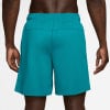 Herrenshorts aus dunkelblauem Stoff mit elastischem Bund.