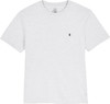 Graues T-Shirt mit kurzen Ärmeln und Volcom-Logo auf der Brust.