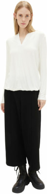 Tom Tailor TOM TAILOR Crepe V-Neck női hossztú ujjú póló