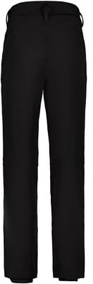 Schwarze Hose von hinten, mit Gürtelschlaufen und Reißverschlüssen unten.