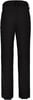 Schwarze Hose von hinten, mit Gürtelschlaufen und Reißverschlüssen unten.