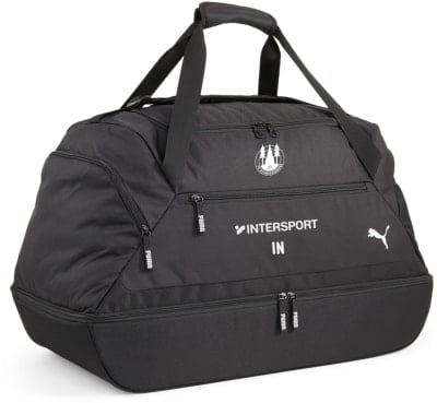 Schwarze Puma Sporttasche mit Intersport-Logo und Aufschrift IN.
