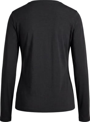Schwarzes Langarmshirt von vorne und hinten. Schwarzes Langarmshirt von vorne und hinten.
