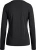 Schwarzes Langarmshirt von vorne und hinten.