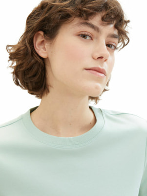Tom Tailor TOM TAILOR Rib Crew Neck Női póló