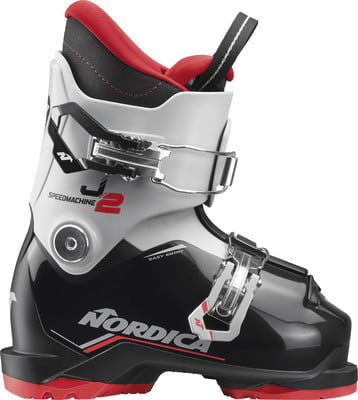 Nordica Speedmachine J2 Skischuh mit rotem und schwarzem Innenfutter. Nordica Speedmachine J2 Skischuh mit rotem und schwarzem Innenfutter.