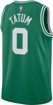 Grünes Basketballtrikot mit dem Namen TATUM und der Nummer 0. Grünes Basketballtrikot mit dem Namen TATUM und der Nummer 0.