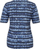 Damen-T-Shirt mit kurzen Ärmeln und blauem Streifenmuster.