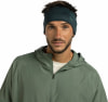 Ein Mann in einer grünen Jacke und einem dunkelgrünen Buff-Stirnband.