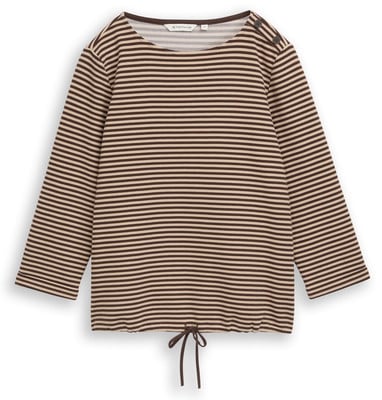 Csíkos, hosszú ujjú póló, húzózsinórral az alján. Csíkos, hosszú ujjú póló, húzózsinórral az alján.