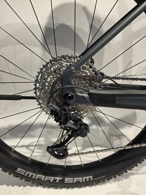 Die Hinterradschaltung eines Mountainbikes mit Kassette und Kette. Die Hinterradschaltung eines Mountainbikes mit Kassette und Kette.