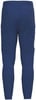 Dunkelblaue Sporthose mit weißen Seitenstreifen.
