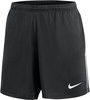 Schwarze Nike Sporthose mit weißem Logo und Streifen.