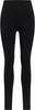 Schwarze nahtlose Leggings mit feinem Muster über die gesamte Länge.