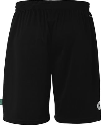 Schwarze Shorts mit elastischem Bund und Markenlogo an der Seite. Schwarze Shorts mit elastischem Bund und Markenlogo an der Seite.