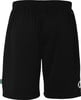 Schwarze Shorts mit elastischem Bund und Markenlogo an der Seite.