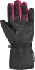 Schwarze Winterhandschuhe mit pinken Details und GORE-TEX-Logo.
