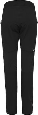 Schwarze Outdoorhose mit Marmot-Logo am rechten Bein. Schwarze Outdoorhose mit Marmot-Logo am rechten Bein.