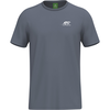 Graues T-Shirt mit kurzen Ärmeln und ATC-Logo auf der Brust.