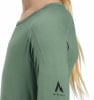 Grünes Langarmshirt für Mädchen mit McKinley-Logo auf dem Ärmel.