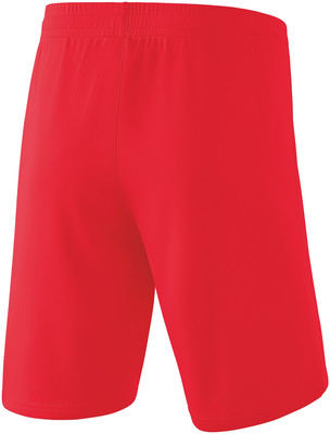 Rote Sporthose mit elastischem Bund und geraden Beinabschlüssen.