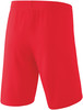 Rote Sporthose mit elastischem Bund und geraden Beinabschlüssen.