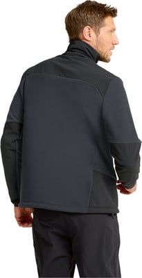 Mann in dunkler Jacke und Hose, Rückansicht. Mann in dunkler Jacke und Hose, Rückansicht.